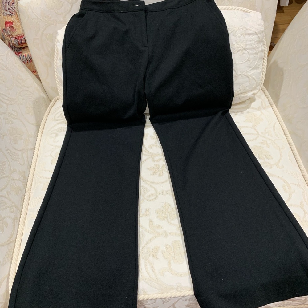 Inc flare bottom black slacks, size 6petie,black